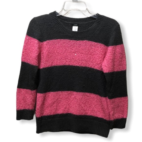 {J.Crew} Wynter Sequin Stripe Pullover - Picture 1 of 7